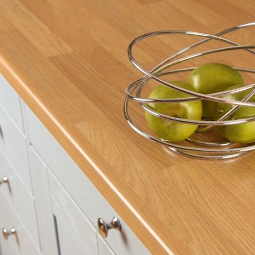 Oak block laminate kitchen - oak,