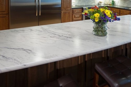 Calcatta marble effect kitchen - calcatta,
