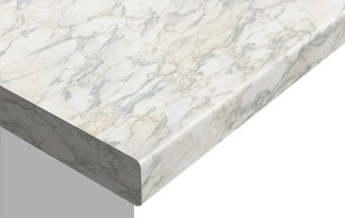 Light marble round - marble, edge